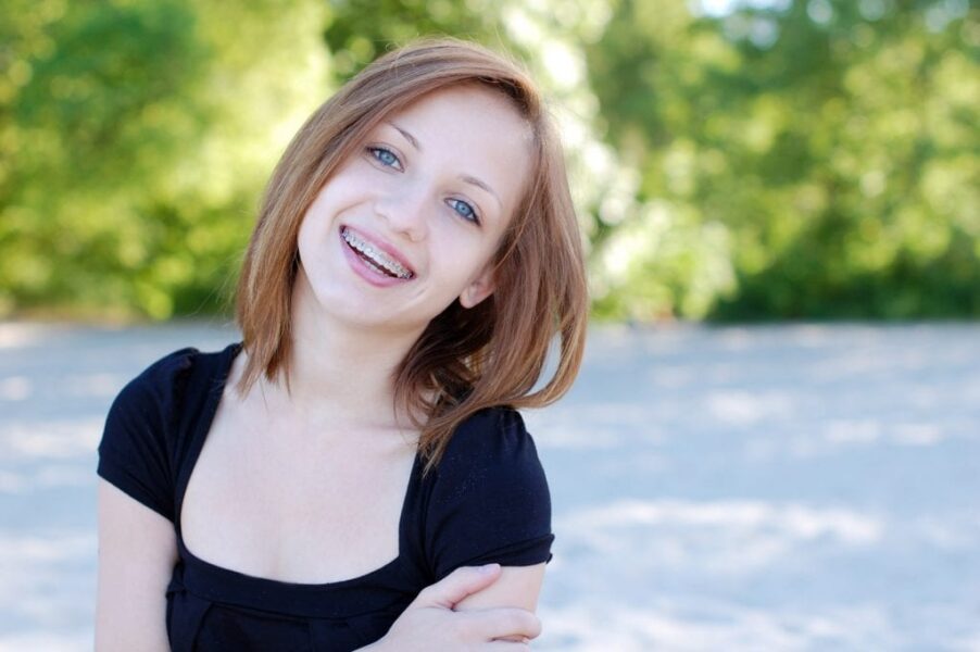 teen girl smiling